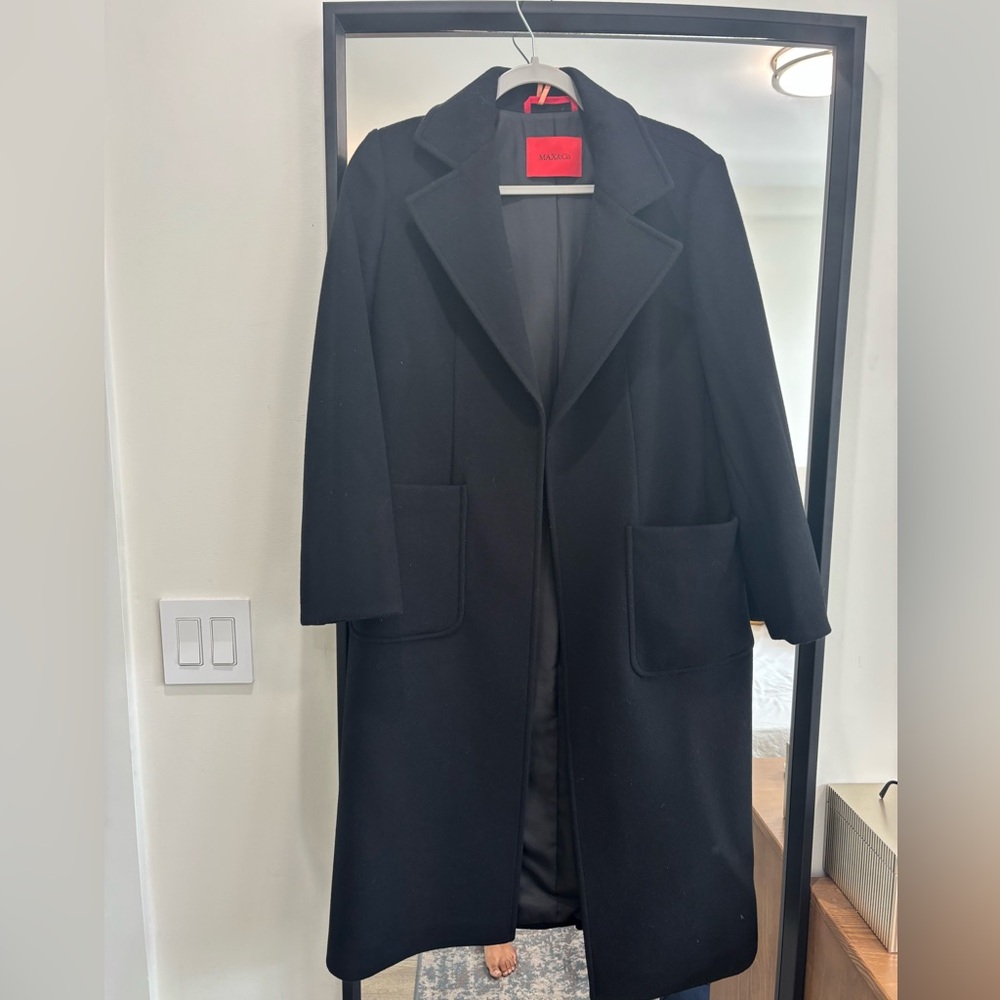 Runaway coat in drap - black